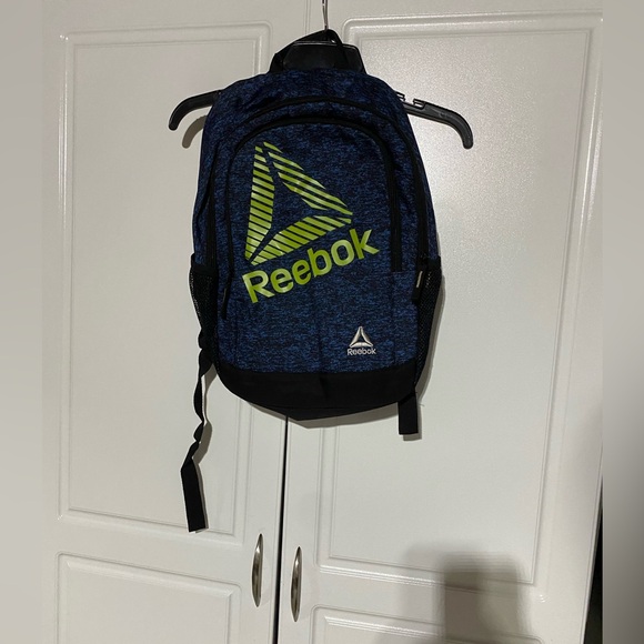 Reebok | Bags | Reebok Mens Backpack In Blue And Black With Neon ...